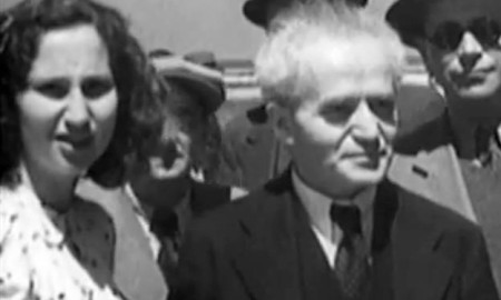 OK, this is not me with Ben-Gurion, but it might as well be. I have no idea who this woman is other than my historical doppelganger.