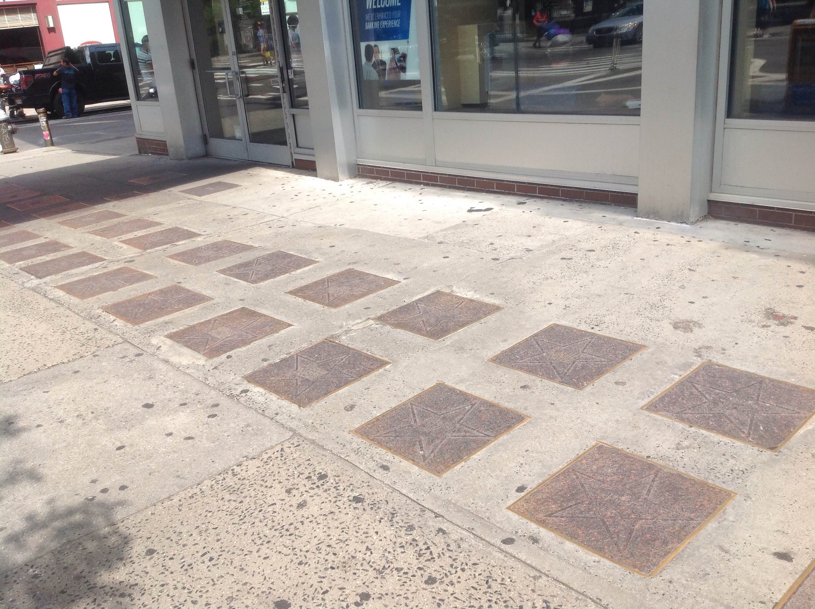 The walk of fame. Finkel is one of the two at the top.